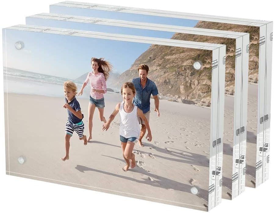 Clear Acrylic Magnetic Photo Frame Set - Multi-Size