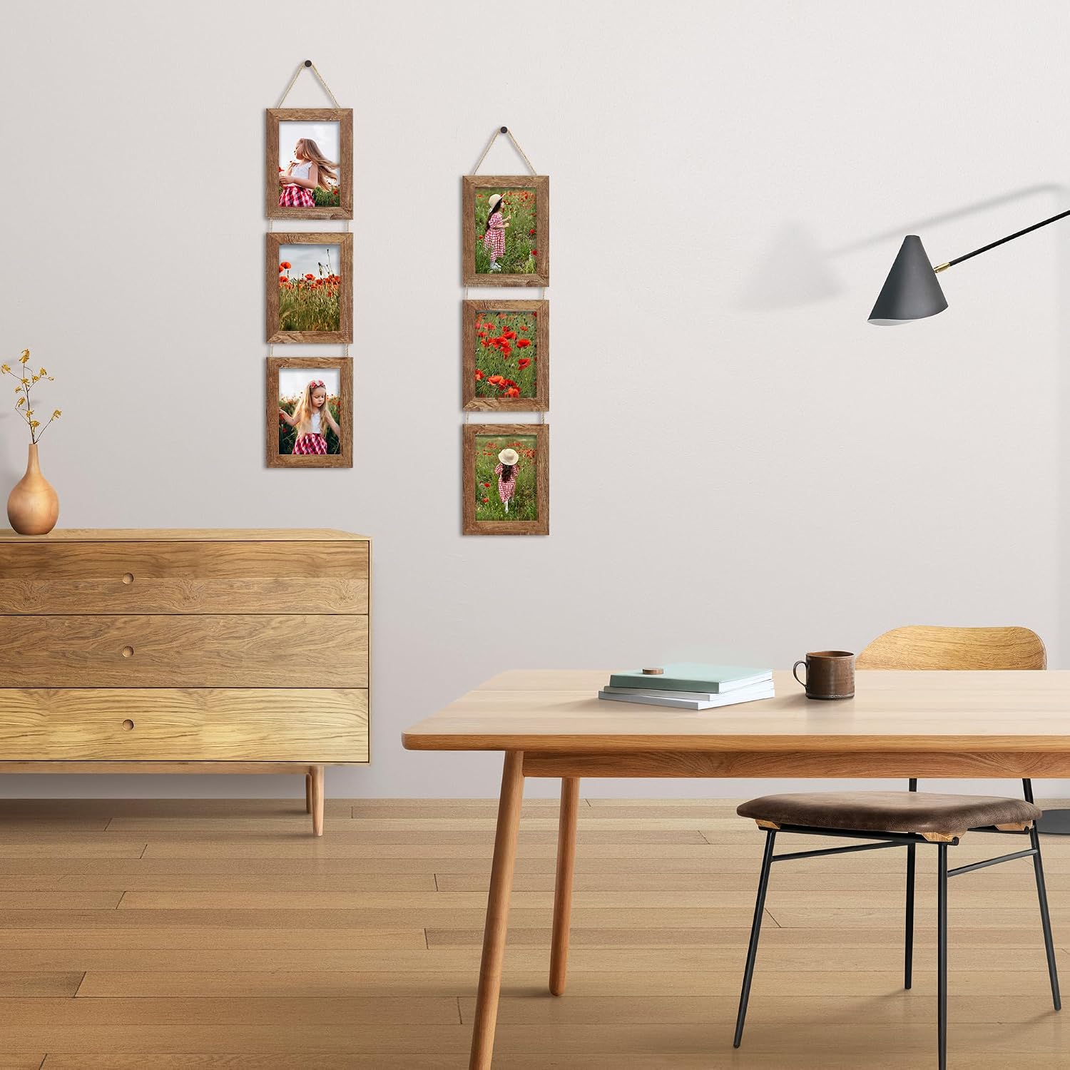 Rustic Wood Finish Hanging Frames - Multi-Size