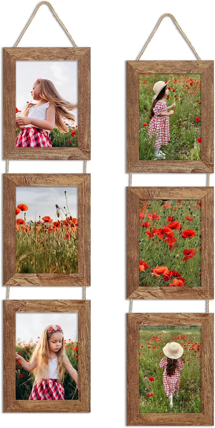 Rustic Wood Finish Hanging Frames - Multi-Size