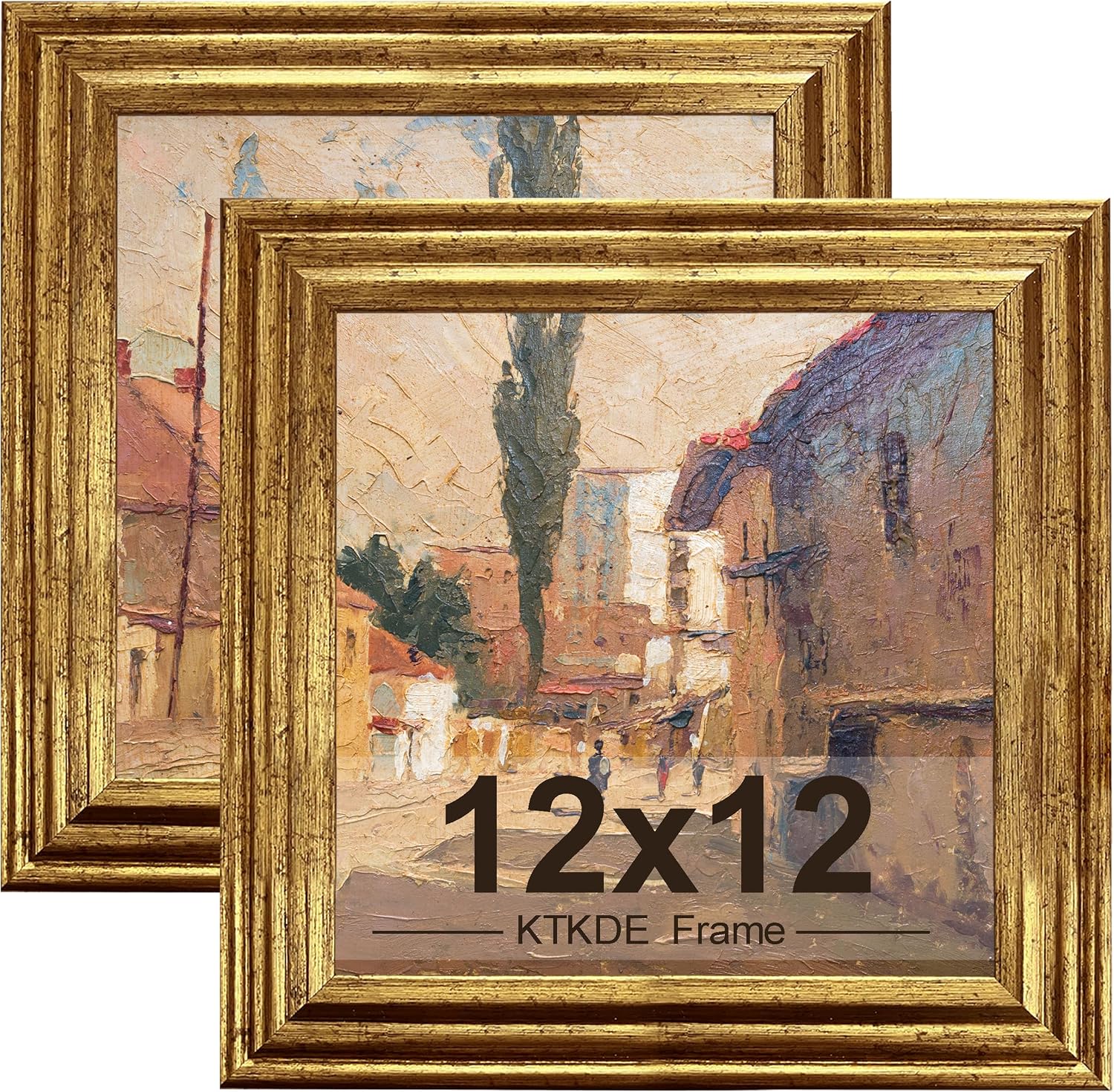 Gold Ornate Textured Frames - Multi-Size