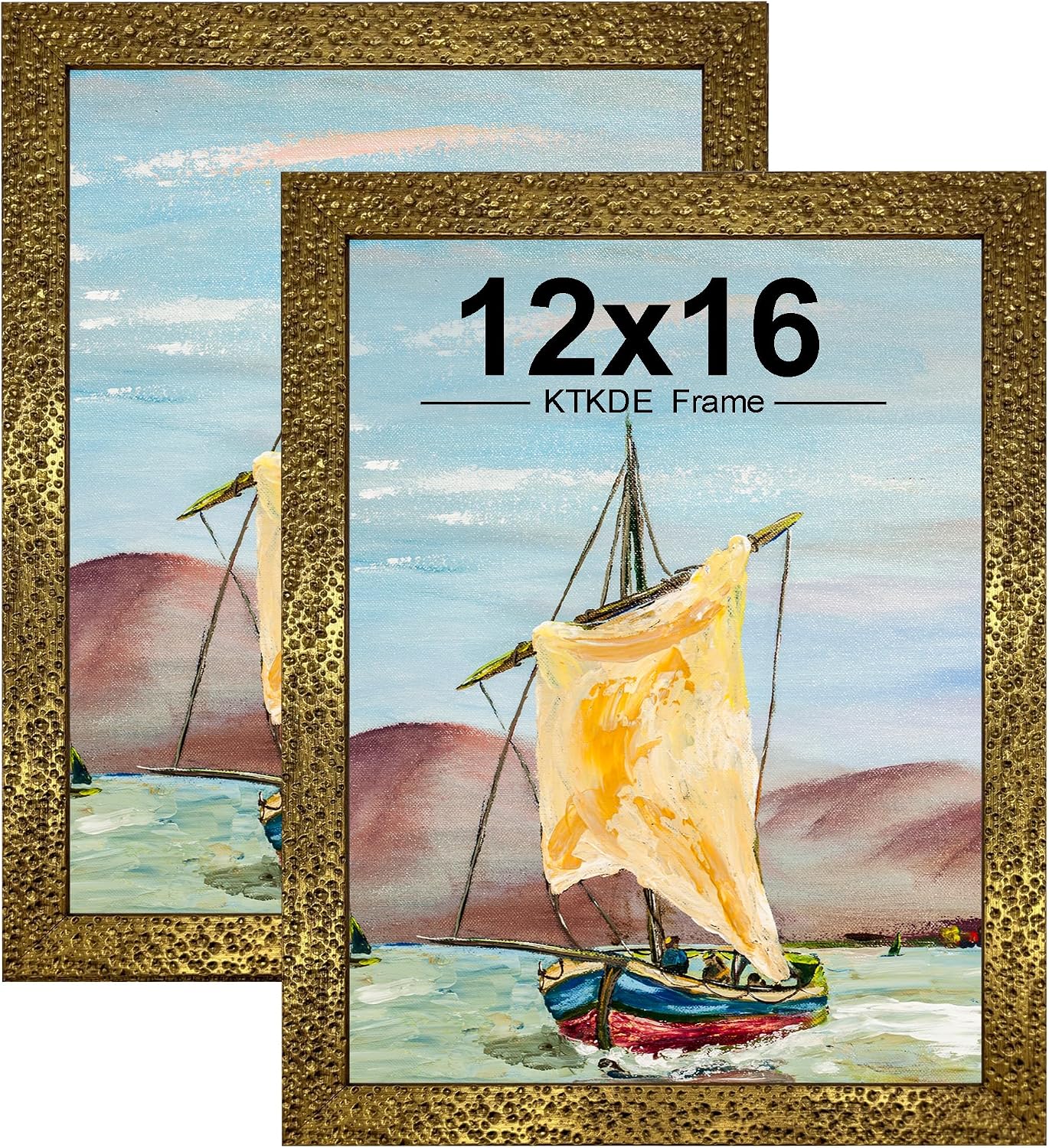 Gold Ornate Textured Frames - Multi-Size