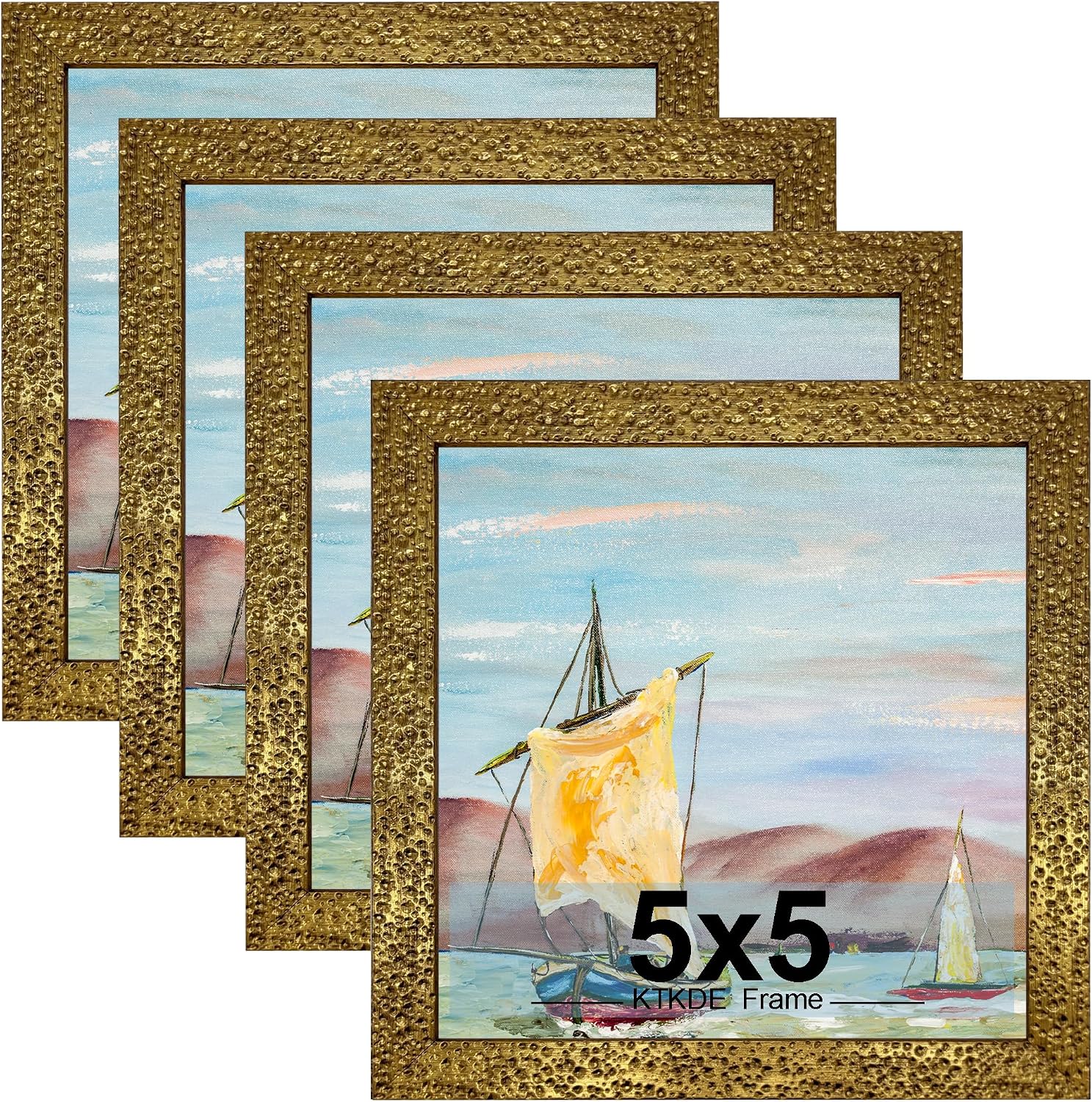 Gold Ornate Textured Frames - Multi-Size