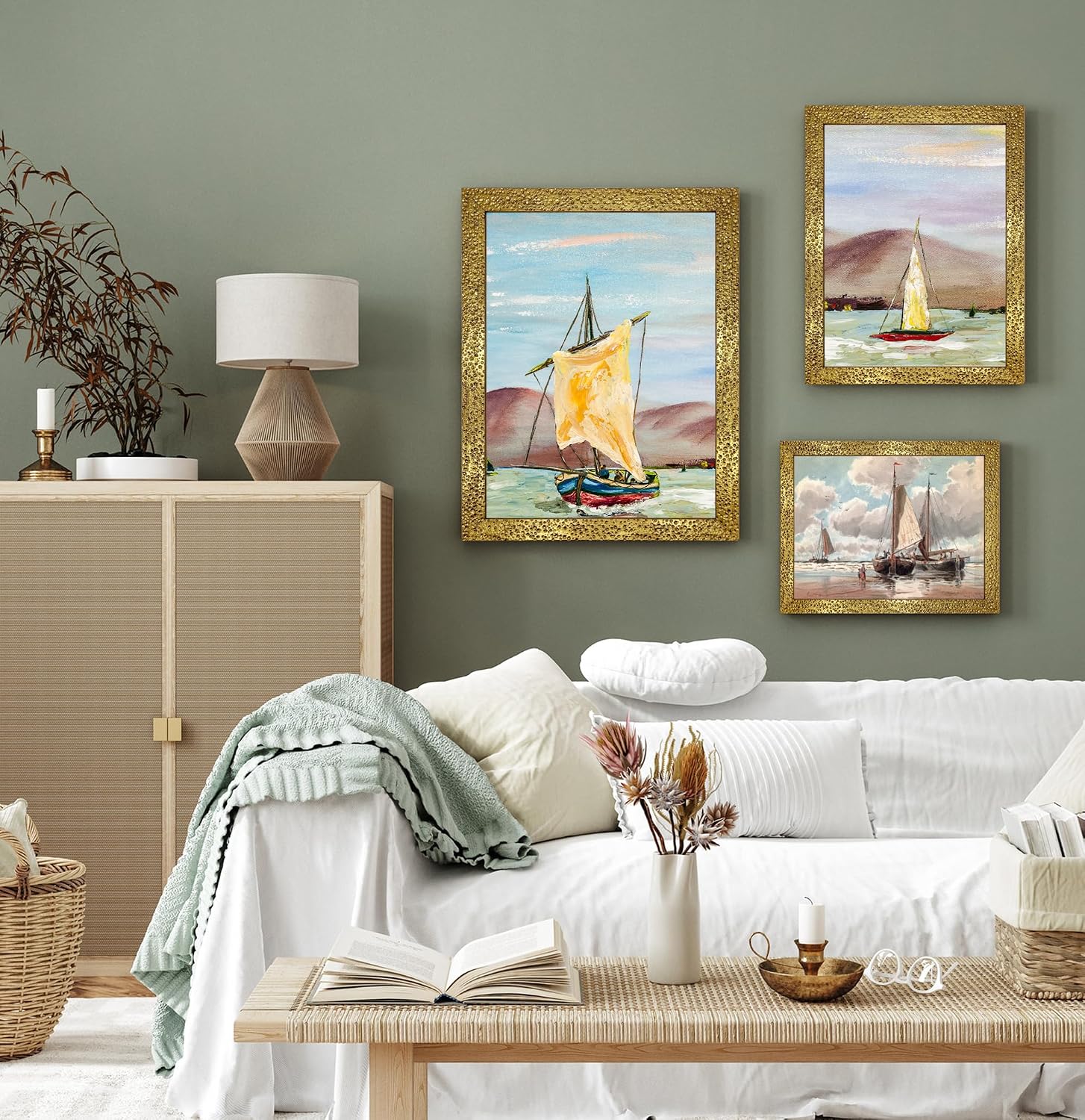 Gold Ornate Textured Frames - Multi-Size