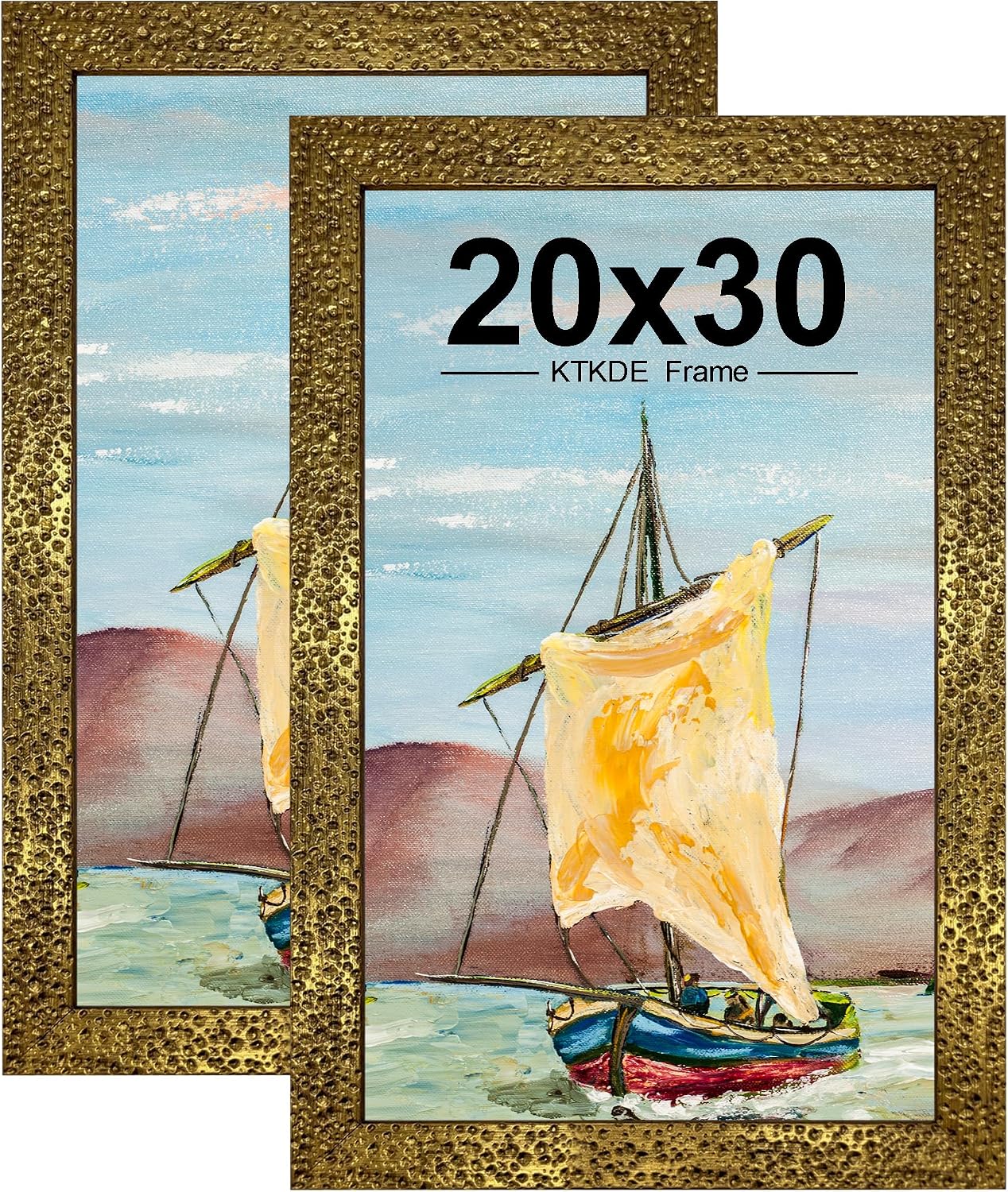 Gold Ornate Textured Frames - Multi-Size