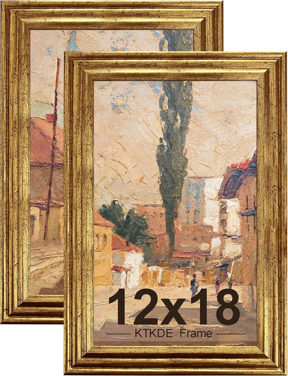 Gold Ornate Textured Frames - Multi-Size