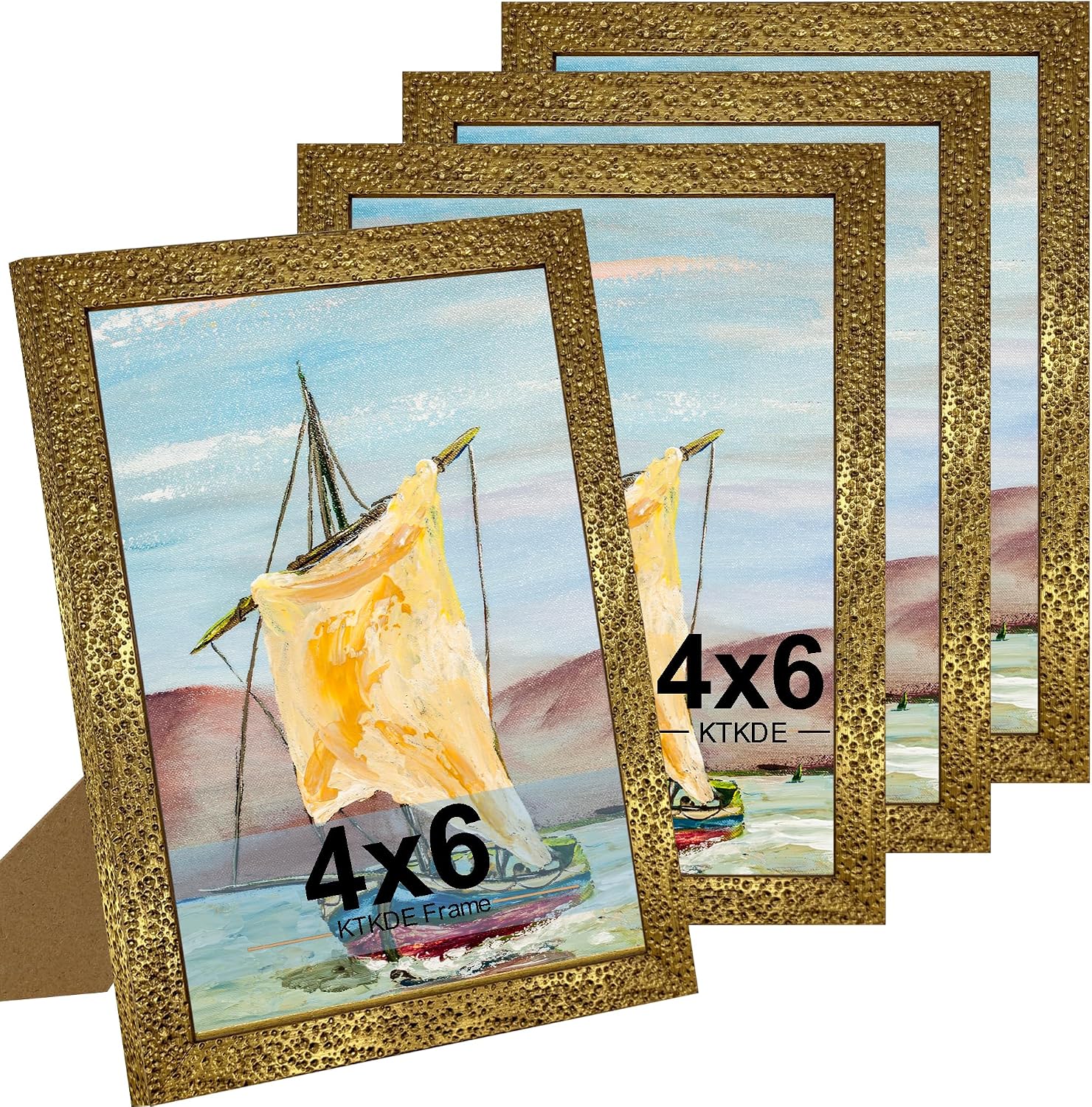 Gold Ornate Textured Frames - Multi-Size