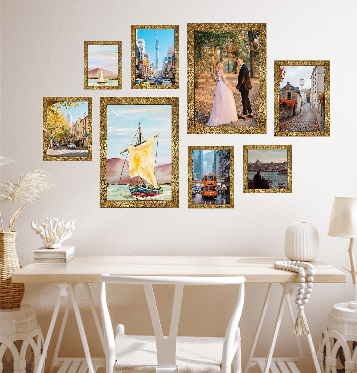 Gold Ornate Textured Frames - Multi-Size