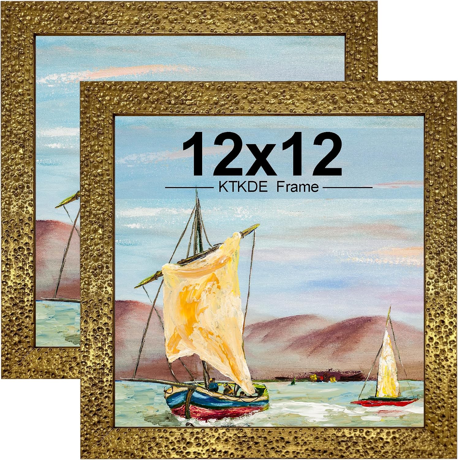 Gold Ornate Textured Frames - Multi-Size