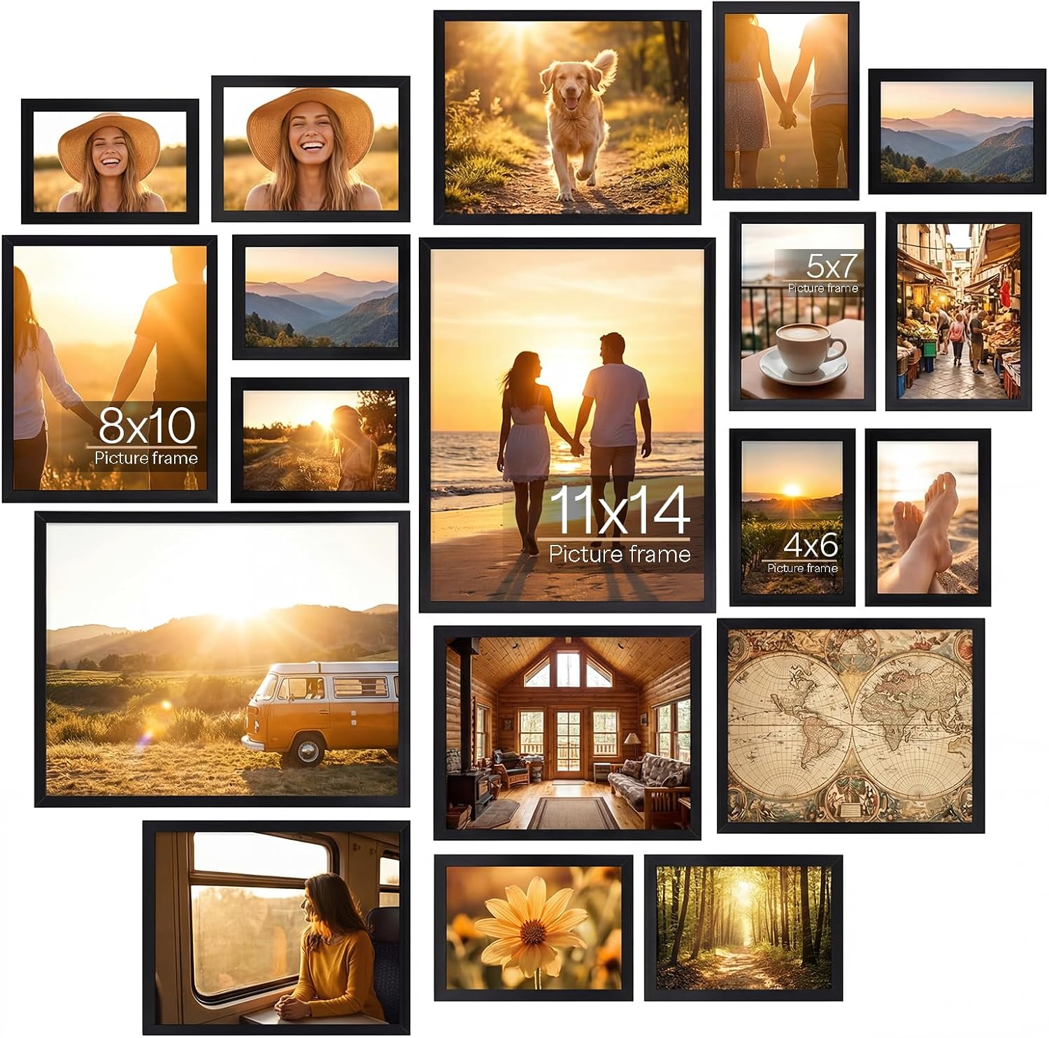 Wall or Tabletop Photo Frame Set